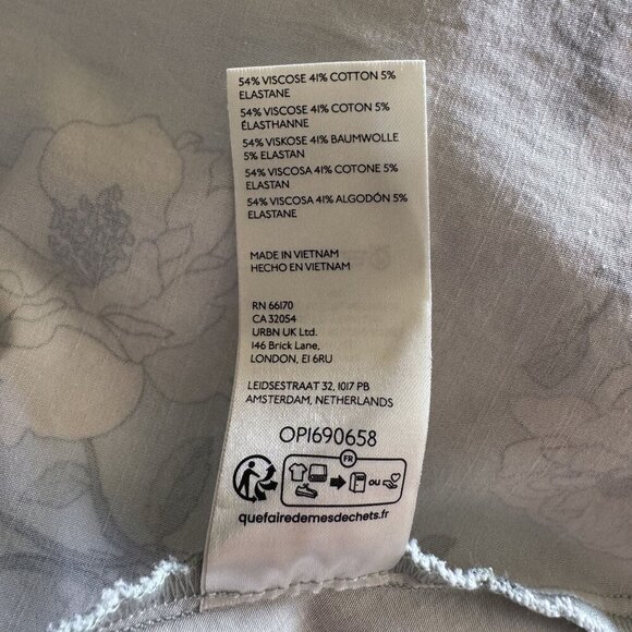 Anthropologie The Ariana Square-Neck Asymmetrical Ruffle-Hem Dress Plus Size 3X - Picture 17 of 17